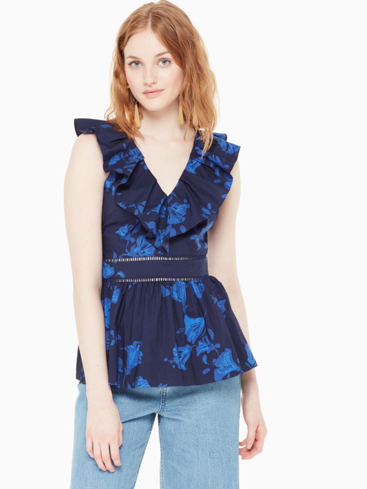 ruffle neckline top