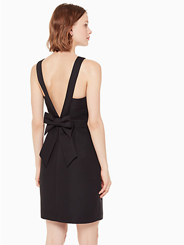 Women's black bow back faille dress | Kate Spade New York Belgium