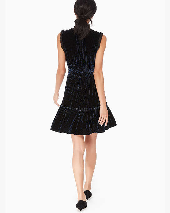 Leopard Print Velvet Lace Dress | Kate Spade New York