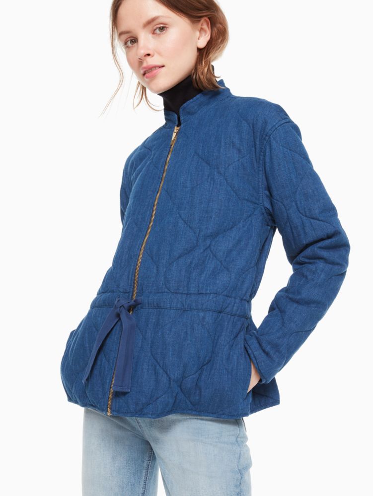 Chambray Quilted Jacket | Kate Spade New York
