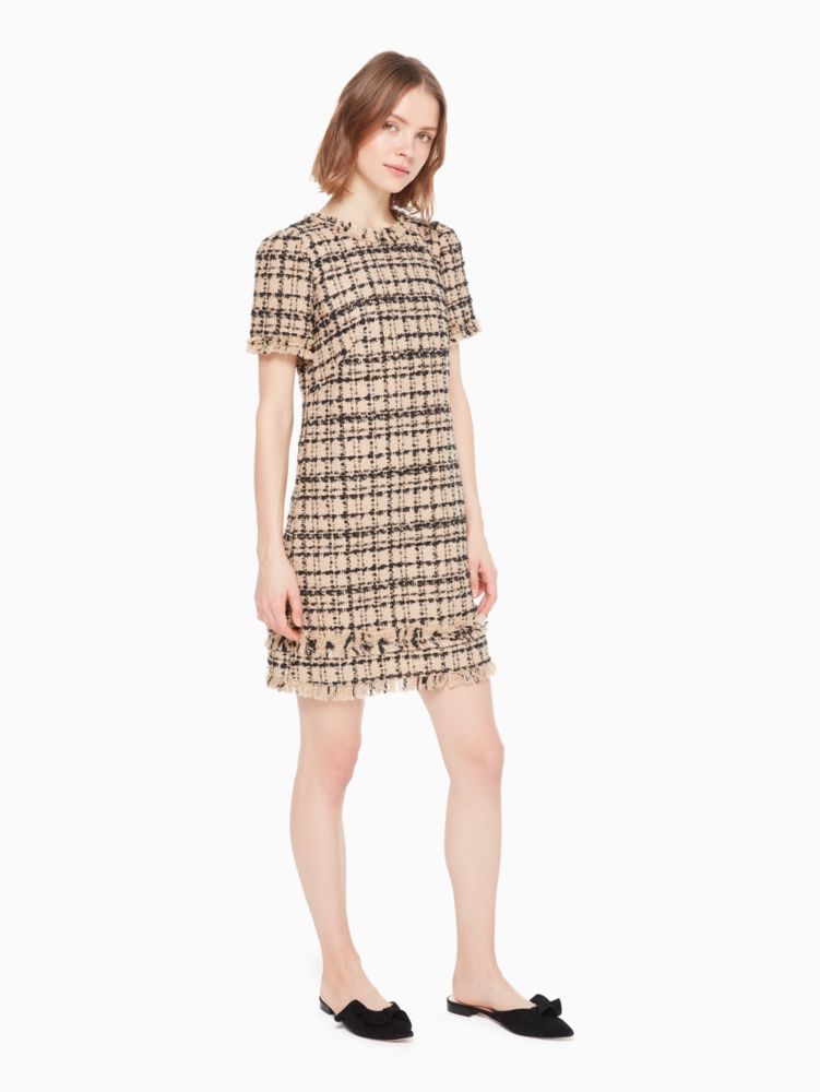 kate spade sparkle tweed dress