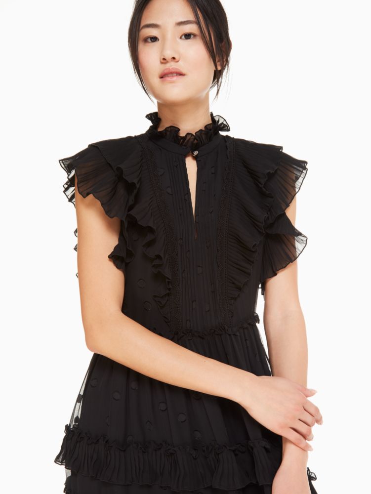 Women's black bakery dot devore dress | Kate Spade New York Ireland