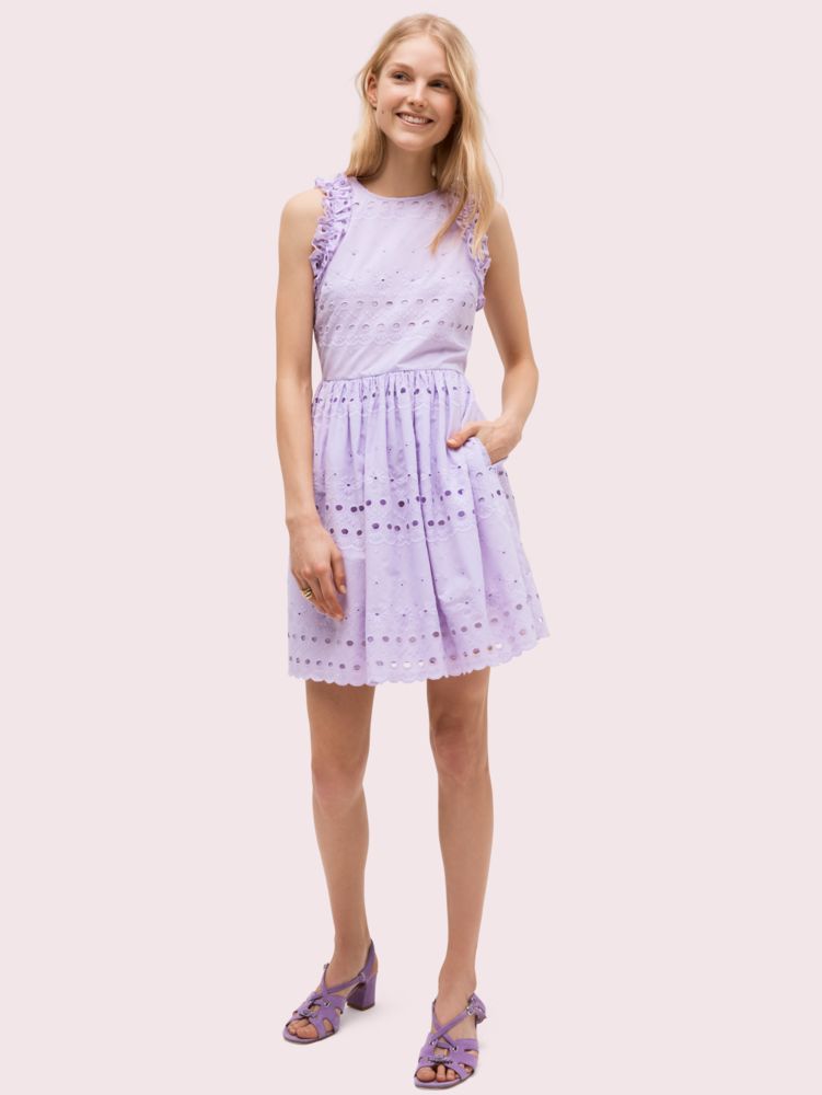 eyelet mini dress