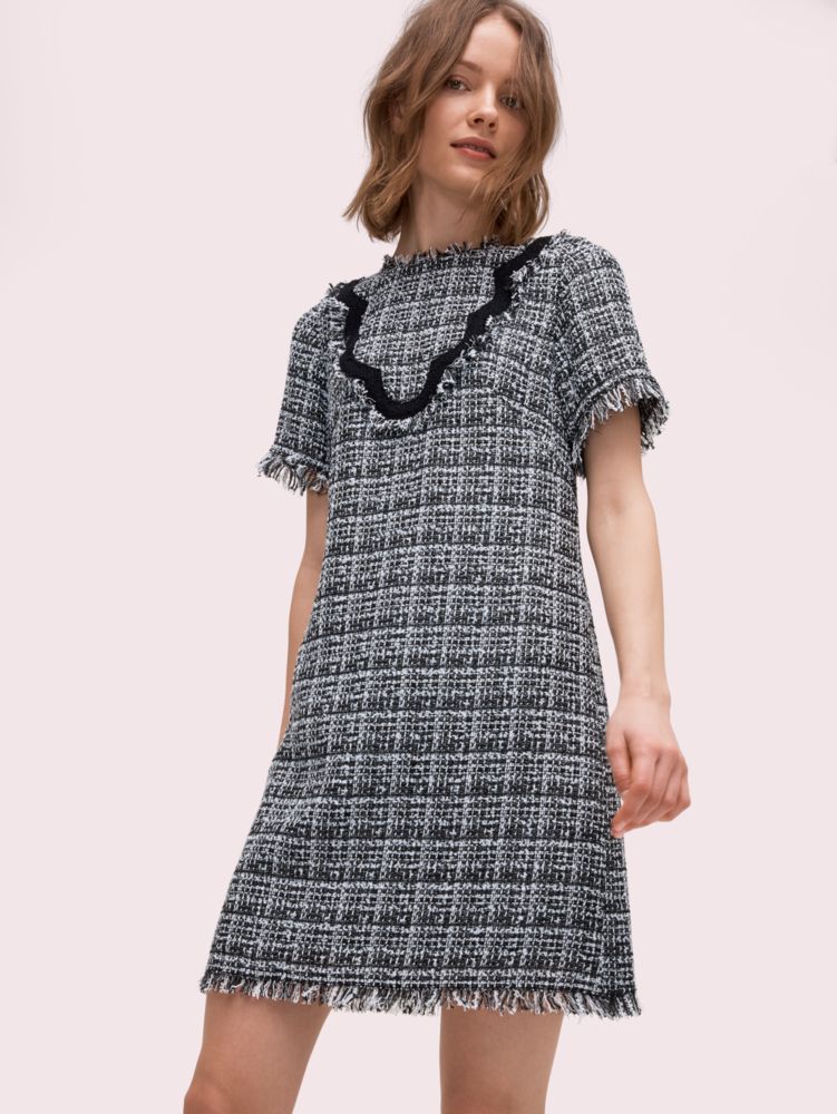 kate spade bicolor tweed dress