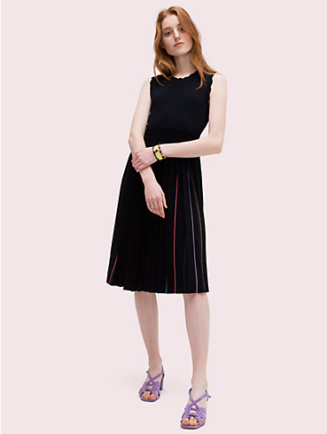 Women's black pleated sweater dress | Kate Spade New York FR