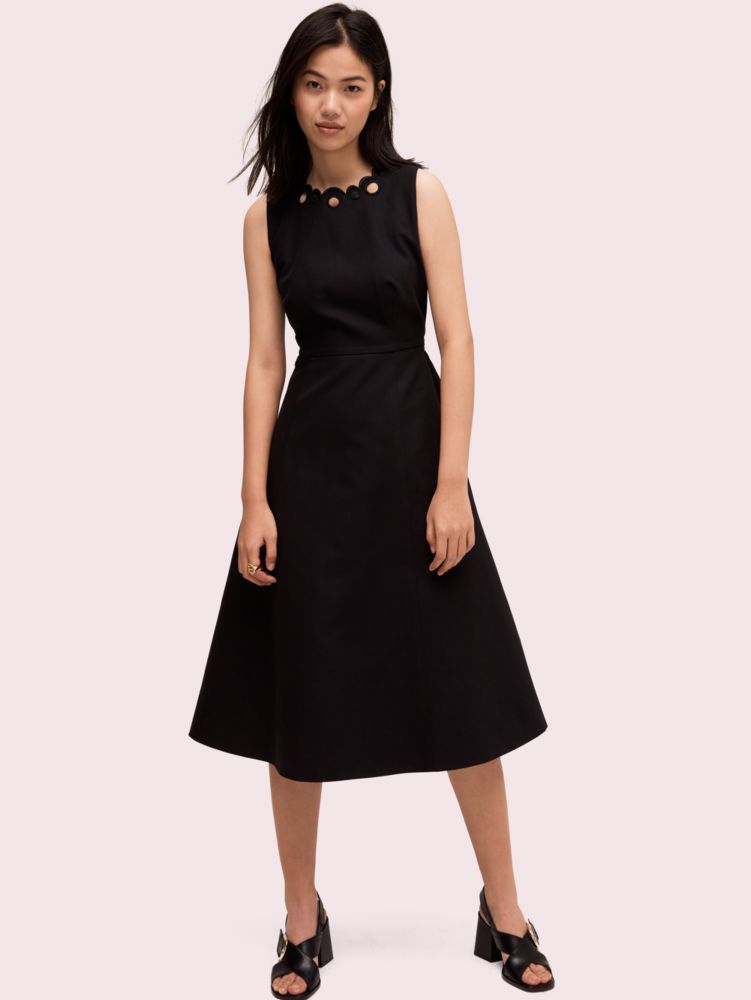 kate spade scallop block midi dress
