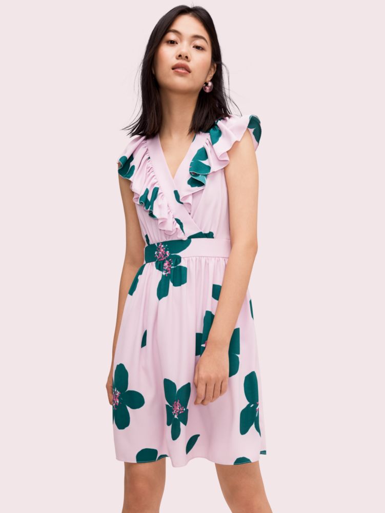 Women's mirage pink grand flora a-line dress | Kate Spade New York FR