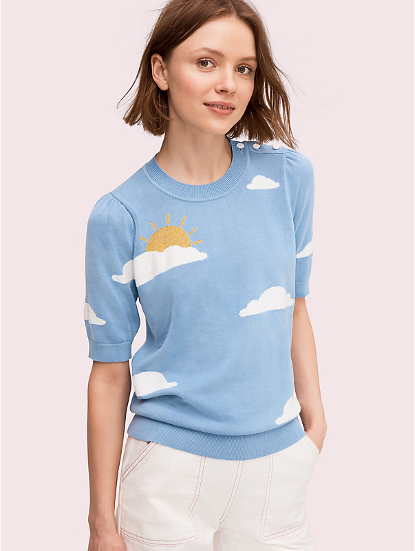 Women's blue heron silver lining sweater | Kate Spade New York NL