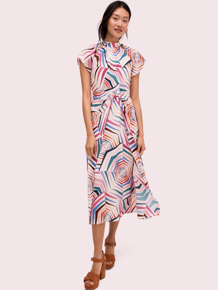Geobrella Silk Midi Dress