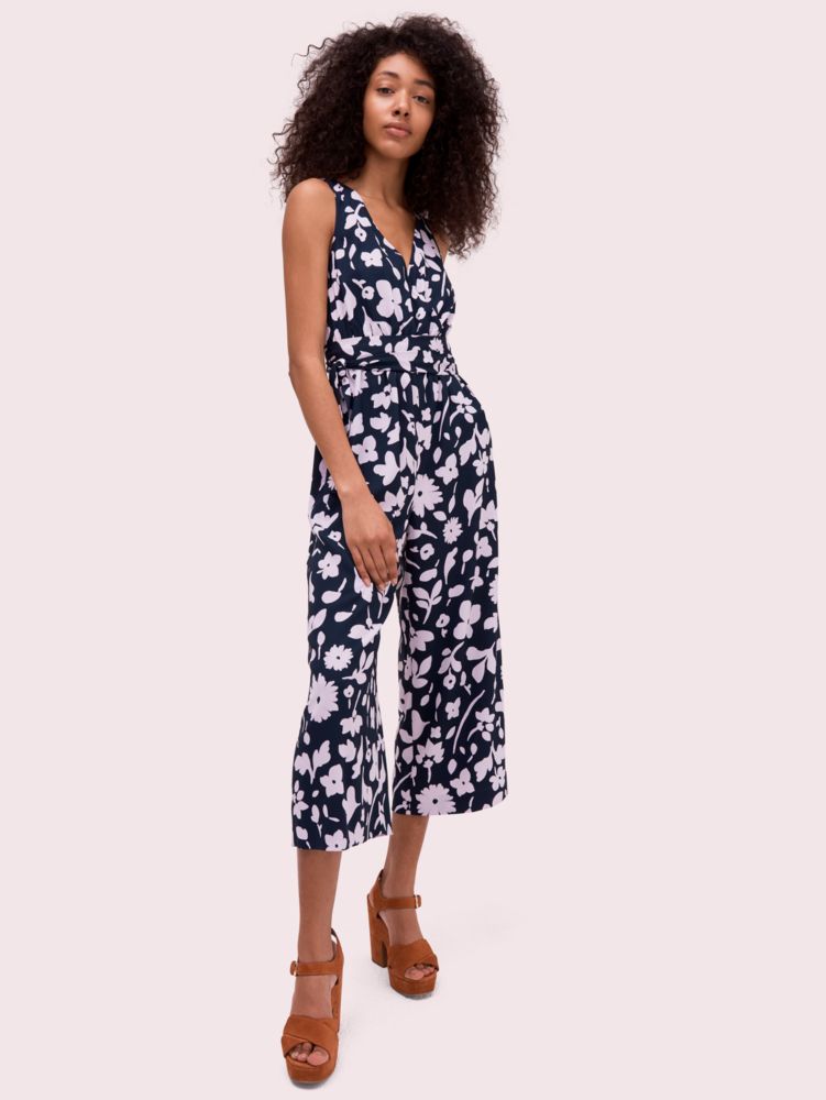 Women's parisian navy splash tie waist jumpsuit | Kate Spade New York  Ireland