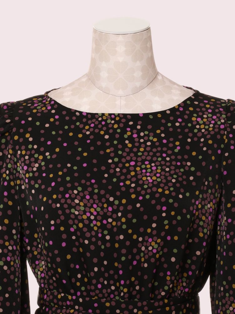 Disco Dots Dress, Black / Glitter, Product