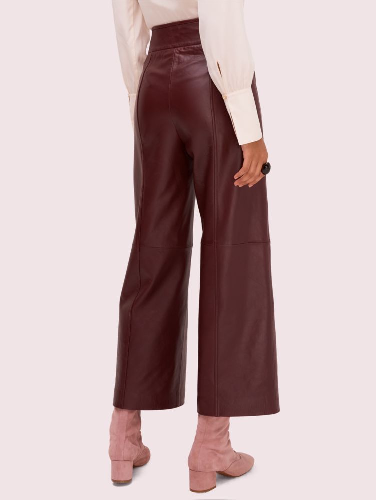 Women's cherry wood cropped leather pant | Kate Spade New York NL