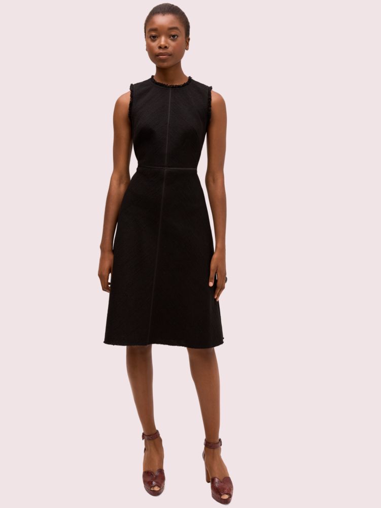 Women's black sleeveless tweed dress | Kate Spade New York NL