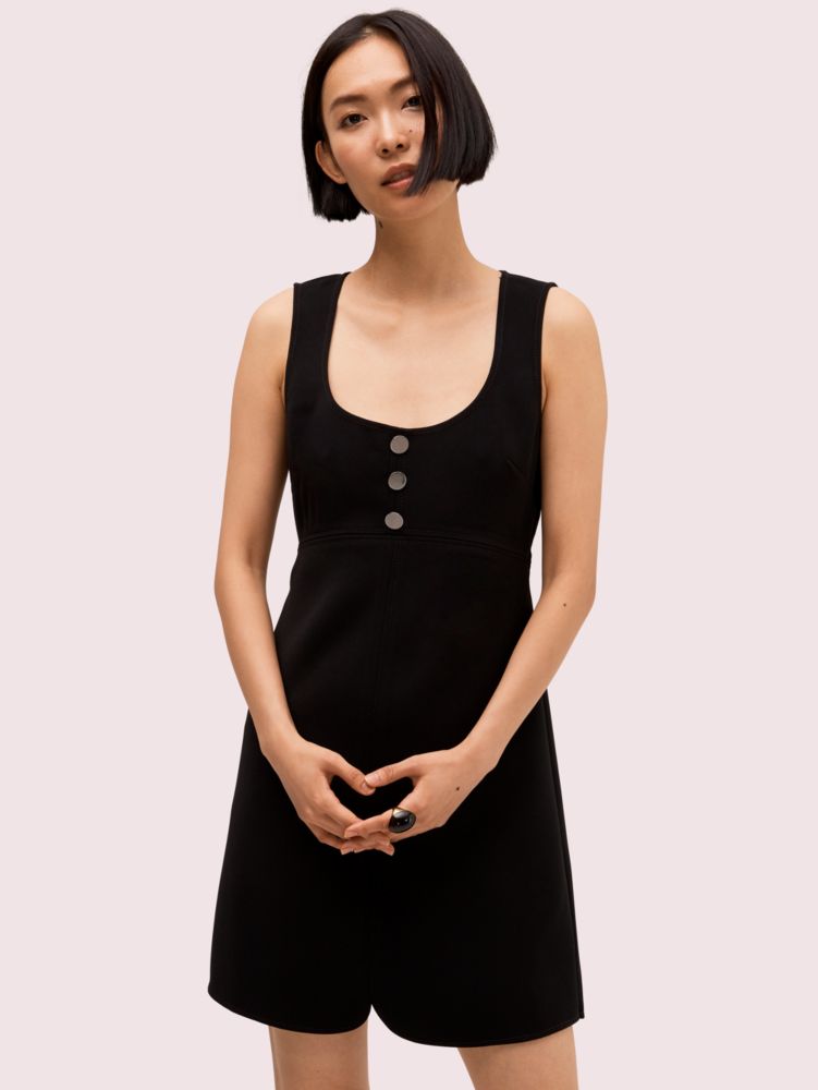plunge pinafore dress