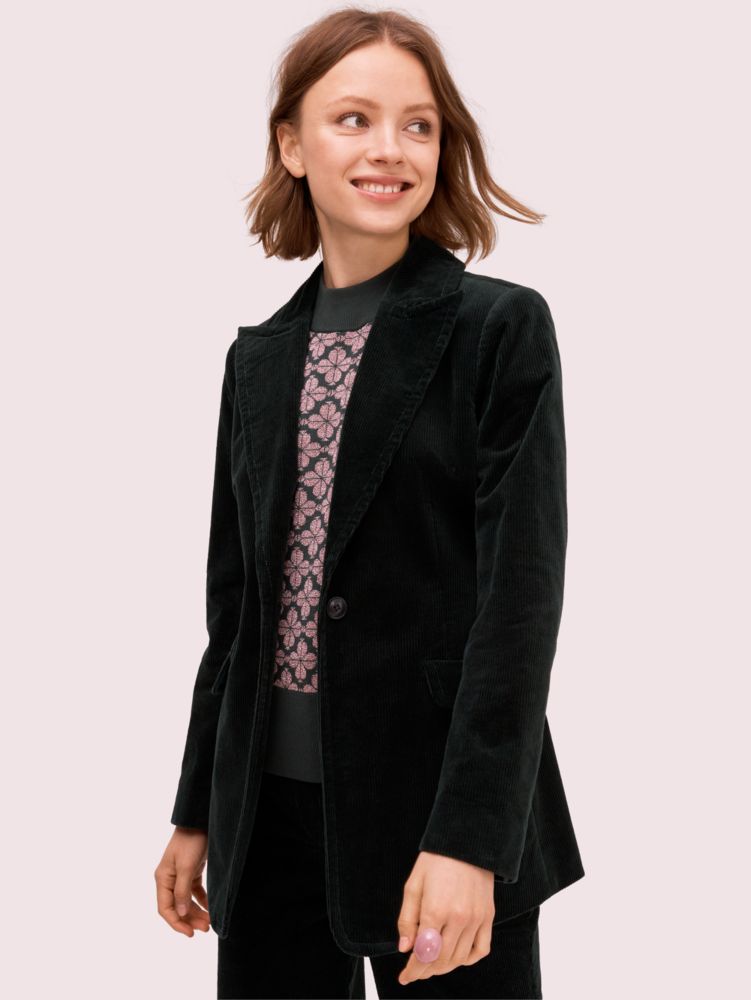 Women's deep spruce modern cord blazer | Kate Spade New York Belgium