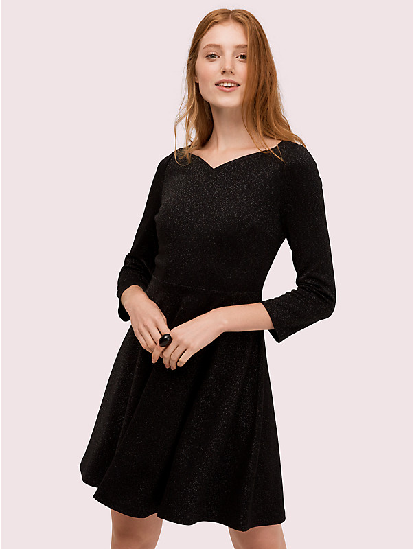 Women's black sparkle ponte dress | Kate Spade New York NL