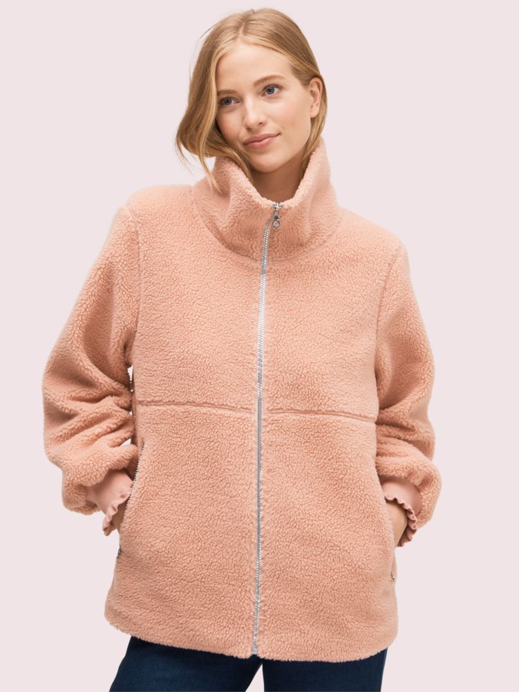 kate spade logo sherpa hoodie