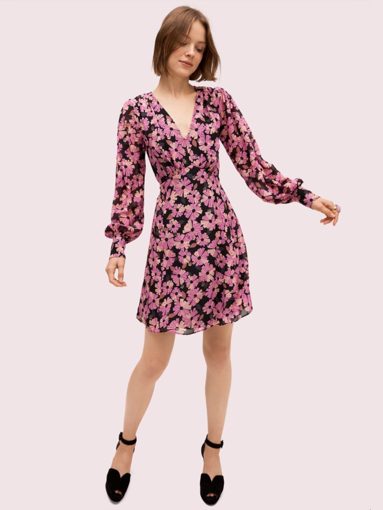 floral chiffon dresses with sleeves