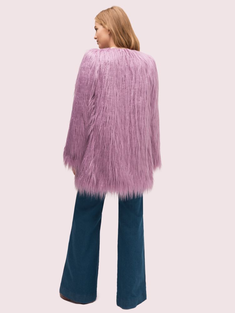 Faux Fur Coat, Light Orchid, Product