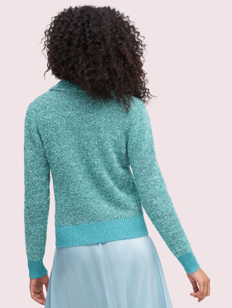 Sparkle Polo Sweater, Frosted Spearmint, Product