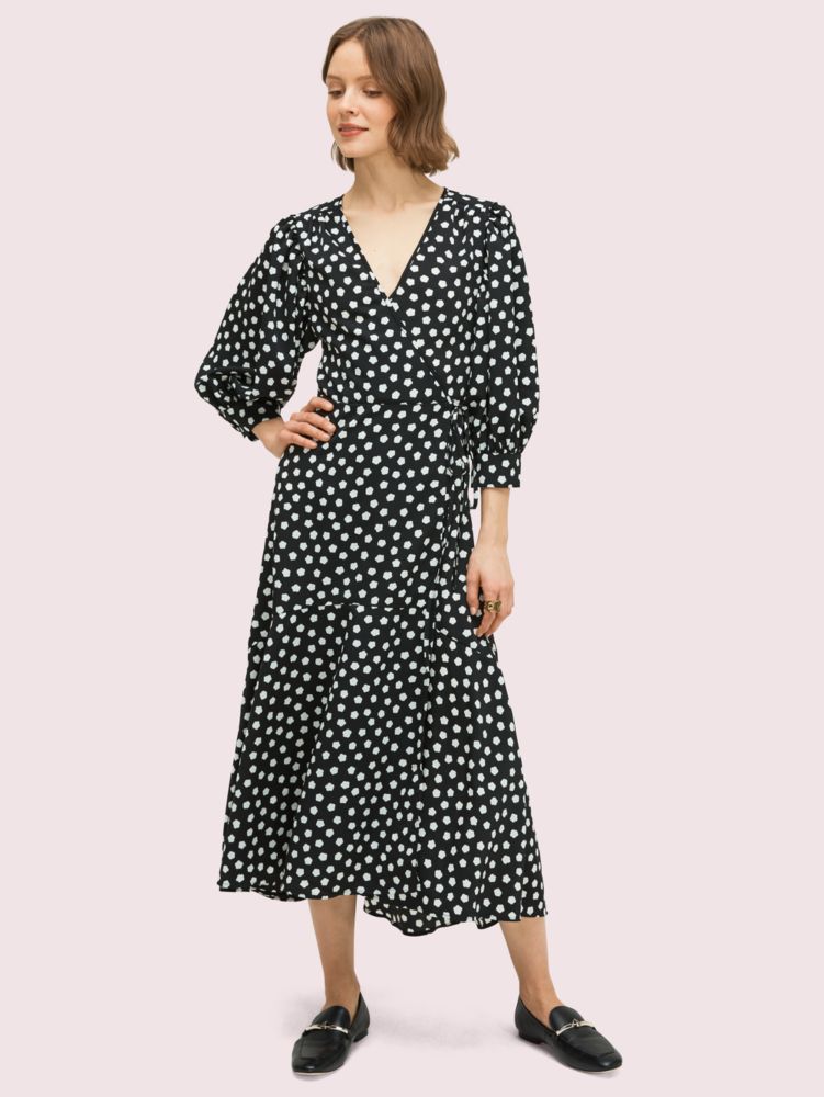 dot wrap dress