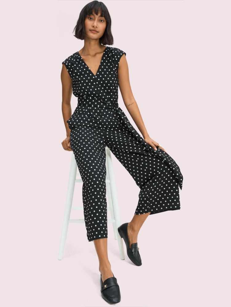 Women's french cream cabana dot jumpsuit | Kate Spade New York NL