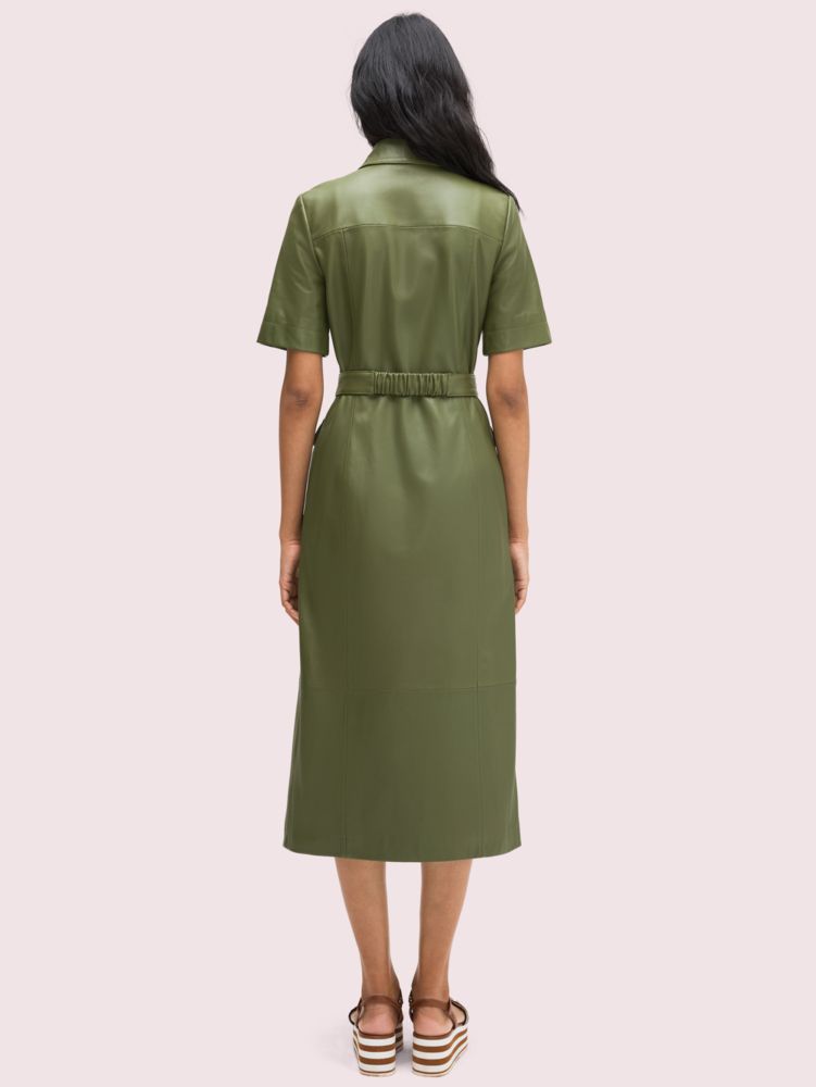 belted leather shirtdress | Kate Spade 