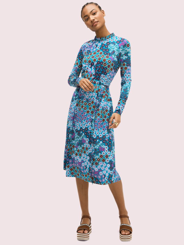 Women's aruba blue pacific petals knit dress | Kate Spade New York Ireland