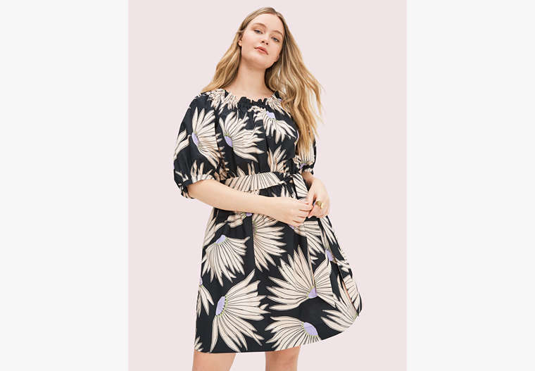 Falling Flower Dress, Black, Product image number 0