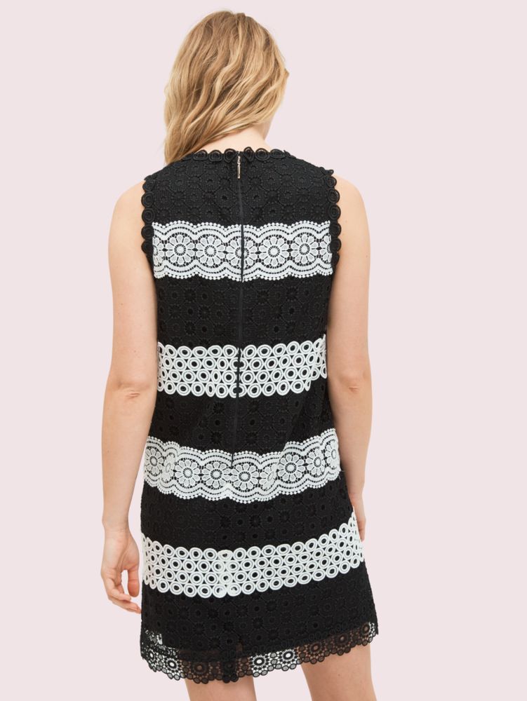 Women's black floral dot lace shift dress | Kate Spade New York Ireland