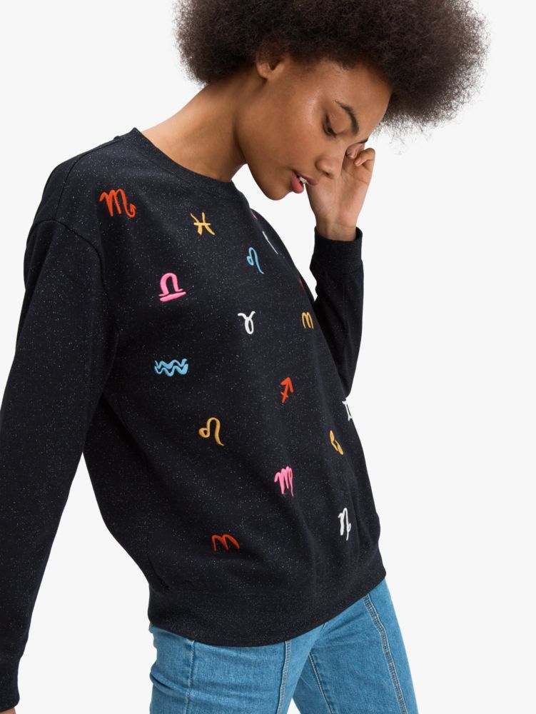 Women's black zodiac sweatshirt | Kate Spade New York Belgium