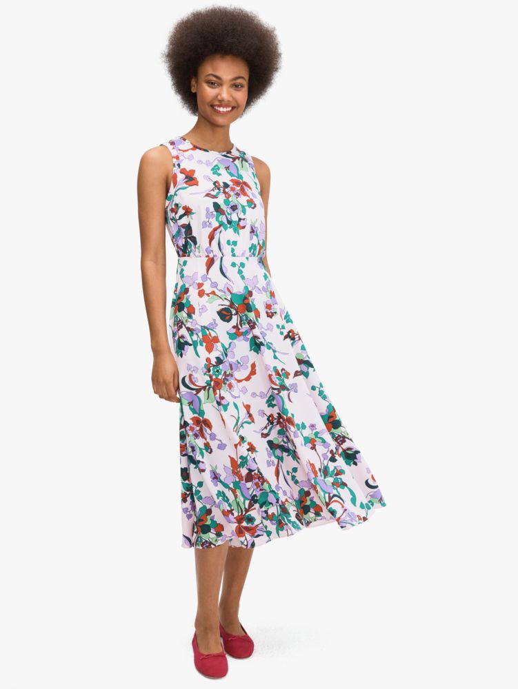 kate spade scallop block midi dress