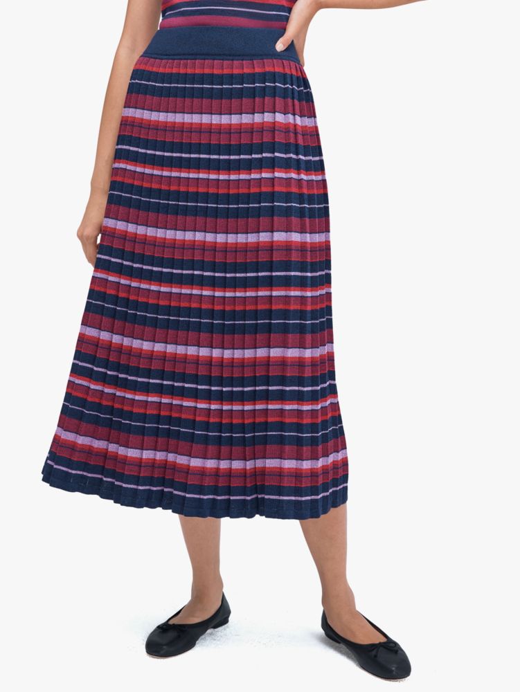 striped pleated skirt | Kate Spade New York