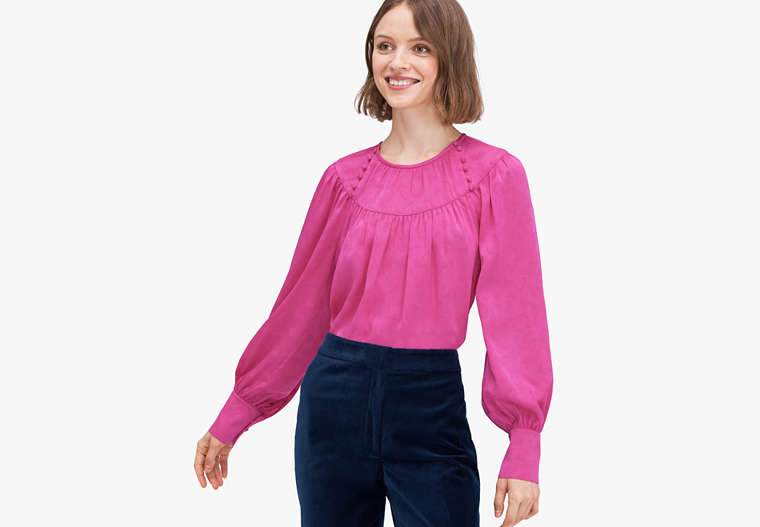 Solid Jacquard Top, Magenta Crush, Product image number 0