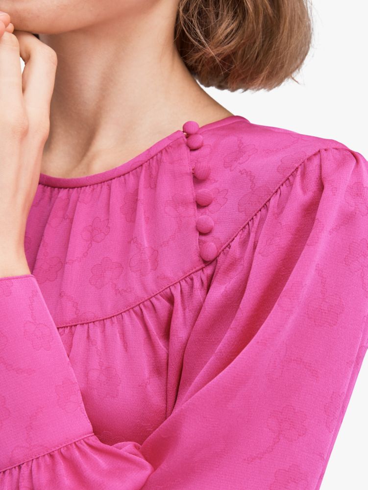 Solid Jacquard Top, Magenta Crush, Product