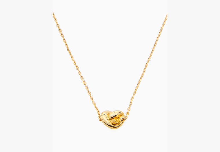 Kate Spade,sailor's knot mini pendant necklace,necklaces,Gold image number 0