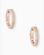 Save The Date Pave Huggies, Clear/Rose Gold, Product