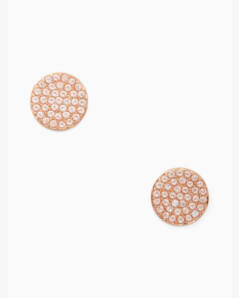 Kate Spade,shine on pave studs,Clear/Rose Gold