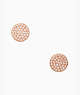 Shine On Pave Studs, Clear/Rose Gold, Product