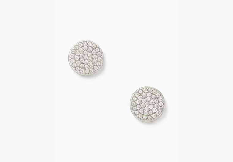 Shine On Pave Studs, Clear/Silver, Product image number 0