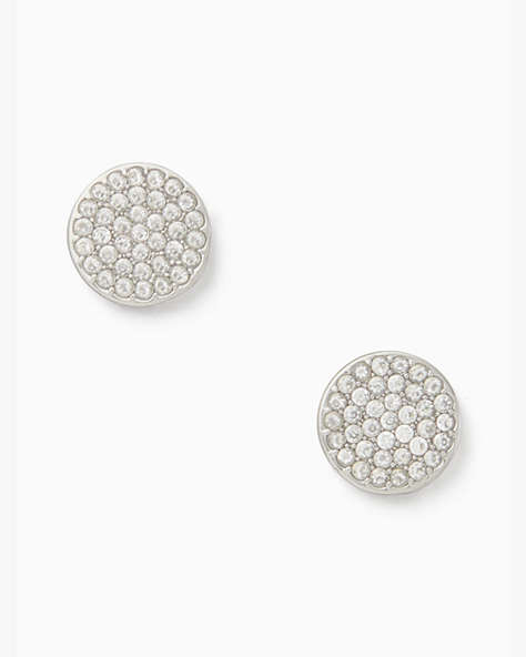 Shine On Pave Studs, Clear/Silver, ProductTile
