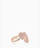 Yours Truly Pave Heart Ring, Clear/Rose Gold, ProductTile