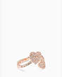 Yours Truly Pave Heart Ring, Clear/Rose Gold, Product