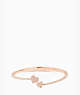 Yours Truly Pave Open Hinge Cuff, Clear/Rose Gold, ProductTile