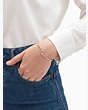 Yours Truly Pave Open Hinge Cuff, Clear/Rose Gold, Product