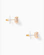 Save The Date Pave Princess Cut Studs, Clear/Rose Gold, Product