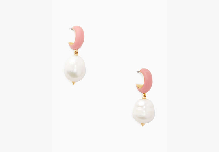 Candy Drops Enamel Pearl Drop Hug, Coral, Product image number 0