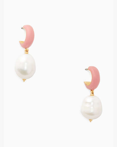 Candy Drops Enamel Pearl Drop Hug, Coral, ProductTile