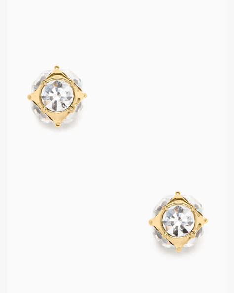 Lady Marmalade Studs, Clear/Gold, ProductTile