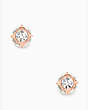 Lady Marmalade Studs, Clear/Rose Gold, Product